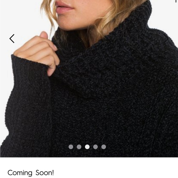 Roxy Velvet Morning Turtle Neck Sweater Black Size XS- 100% Polyester - Picture 7 of 7